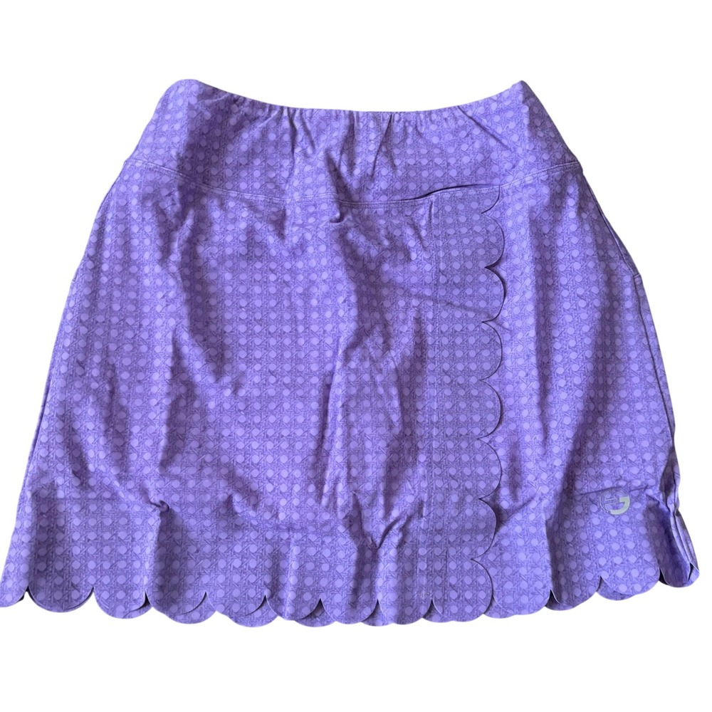 NWT Foray Golf Core Scalloped Edge Faux Wrap Skort Sz S Purple Activewear Preppy